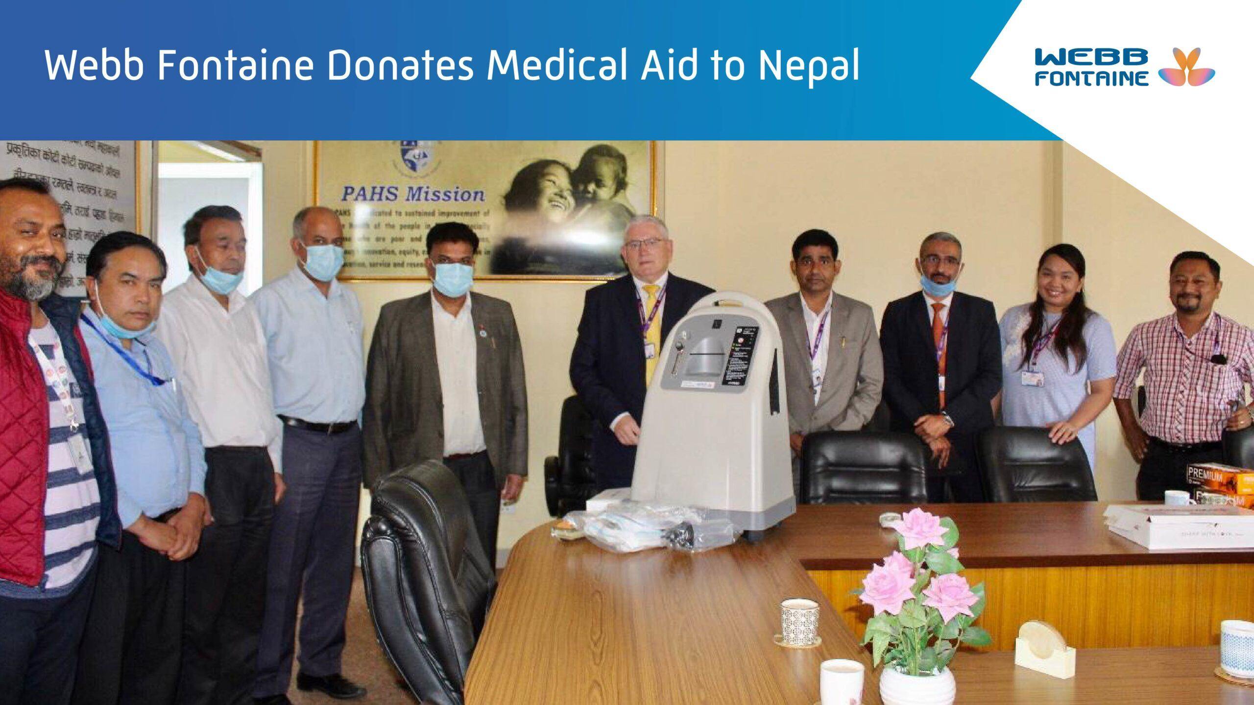 Webb Fontaine donates medical aid to Nepal